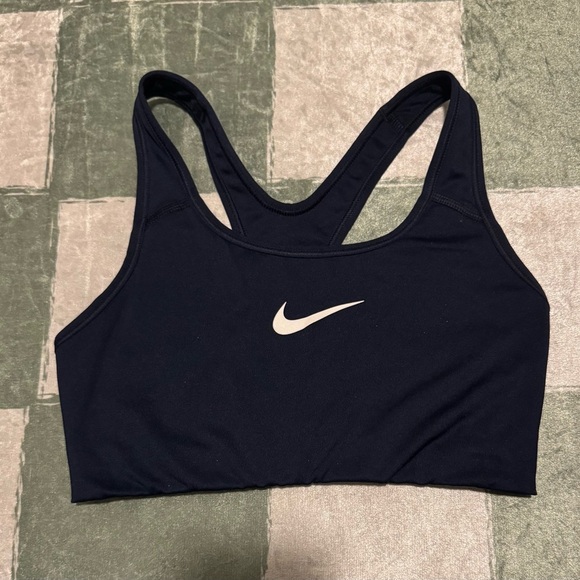 Nike Dri Fit Dark Blue Sports Athletic Workout Bra Size Small - Never Worn - Picture 1 of 3